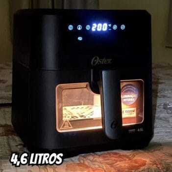 Fritadeira Digital Clear Oster 4,6l Com Visor Transparente 127V