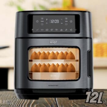 Fritadeira Elétrica Sem Óleo Air Fryer WAP Oven WAOD2 12L – Black Inox - 110V