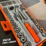 Jogo Soquete Com Catraca Reversível Chave 40 Peças Sparta