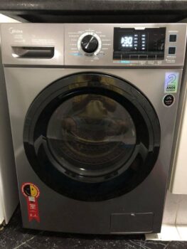 Lavadora de Roupas Midea MF200W110WBG 11kg - Cesto Inox 19 Programas Titanium HealthGuard Smart