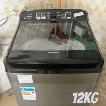 Lavadora de Roupas Panasonic NA-F120B1TA - 12Kg Cesto Inox 8 Programas de Lavagem Titânio