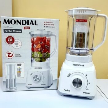 Liquidificador Turbo Power, Mondial, Branco/Cinza, 550W, 110V - L-99 WG