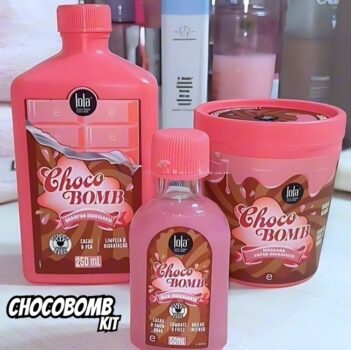 Lola Cosmetics Chocobomb Kit - Óleo + Máscara + Shampoo para Todos os Tipos de Cabelo - Lola From Rio