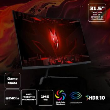 Monitor ED320Q X2bmiipx 31.5H FHD 1500R curvo, VA, 240HZ, 250 nits