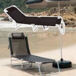 Mor - Cadeira Espreguiçadeira em Alumínio Preta