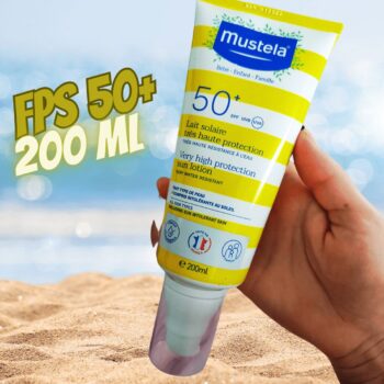 Mustela Solares Mustela Protetor Solar Fps 50+ 200 Ml - Filtro Solar Rosto E Corpo Para Bebês Crianças e Adultos - Alta Proteção Contra Raios Uva e Uvb Fórmula Hipoalergênica Para Todos Os Tipos