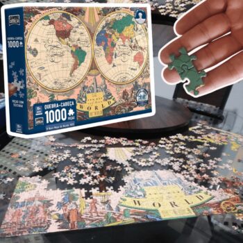 O Novo Mapa do Mundo: 1928 - Quebra-cabeça - 1000 peças - Toyster Brinquedos