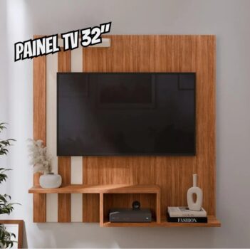 Painel Para TV 32 Polegadas Com 2 Nichos - GKMOVEIS