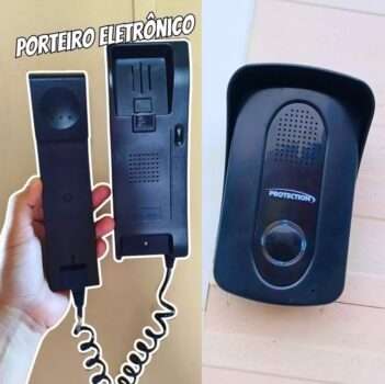 Porteiro Eletrônico Interfone Residencial Protection Pt-270 Cor Preto/preto Bivolt