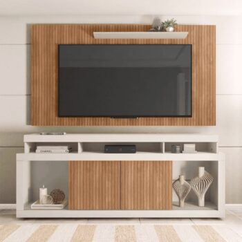 Rack Com Painel TV até 65 Polegadas Marrom Life Caemmun