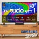 Samsung Smart TV 70″ QLED 4K 70Q65D – Tecnologia de Pontos Quânticos, Design AirSlim