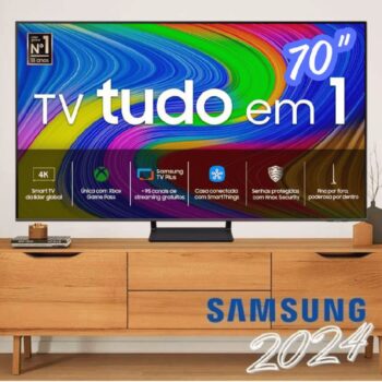 Samsung Smart TV 70" QLED 4K 70Q65D - Tecnologia de Pontos Quânticos, Design AirSlim
