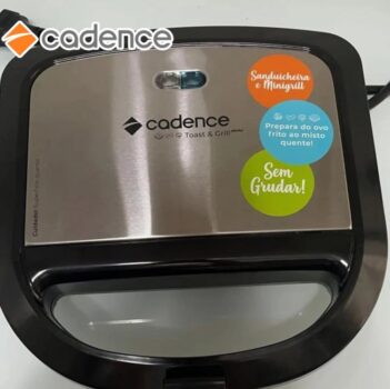 Sanduicheira Elétrica Toast & Grill Prime San615 Cadence Preto/inox 220v