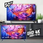 Smart TV HQ 50" UHD tela sem bordas Android 13 design Slim HQS50NKHM