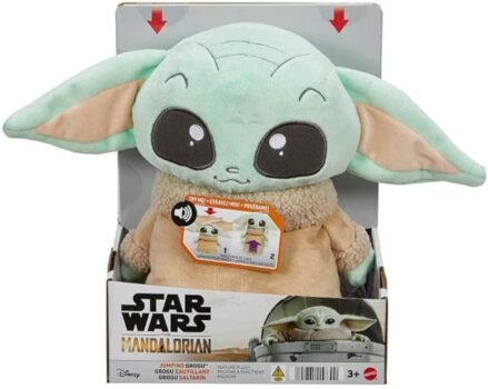 Star Wars Pelúcia Jumping Grogu para crianças a partir de 3 anos Multicolorido