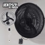 Ventisol Ventilador de parede Oscilante New 50cm Preto 220V