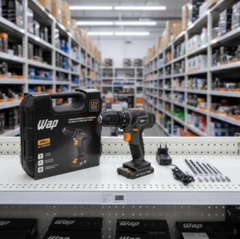 WAP Parafusadeira e Furadeira com Impacto à Bateria 12V BPFI-12K4, Kit de 13 Acessórios e Maleta, Torque 18 Níveis, Bivolt