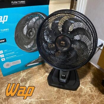 WAP Ventilador de Mesa e Parede 50cm FLOW TURBO, com Tecnologia Silenciosa e Econômica, 8 Pás e 3 Velocidades, 180W 127V