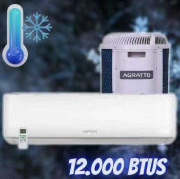 Ar-condicionado Split Agratto Hi Wall One Top 12.000 Btus/h Frio Branco Acst12f-02 - 220v