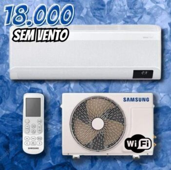 Ar Condicionado Split Inverter Windfree Connect Samsung 18000 Btus Frio 220V - AR18CVFAAWKNAZ