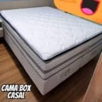 Cama Box Casal (Box + Colchão) Gazin de Mola - 59cm de Altura Diamond Blue
