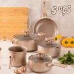 Conjunto De Panelas Sartin Champ 5 Pçs Cerâmica Mimo Style