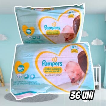 Fralda Pampers Premium Care RN+ - 36 fraldas