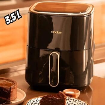 Fritadeira Elétrica Air Fryer Gaabor Pares Digital Touch sem Óleo 3.5L 127V 1400W Cinza AF40TBK01A1