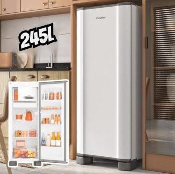 Geladeira/Refrigerador Esmaltec Branca 245L ROC31 PRO