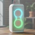 JBL, Caixa de Som, PartyBox Club 120, Bluetooth, Show de Luzes, À Prova de Respingos, Som JBL Pro Sound, 160W RMS – Branco