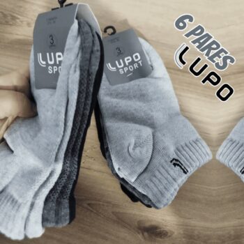 Kit 6 Pares Meias Masculina Lupo Cano Curto Algodão