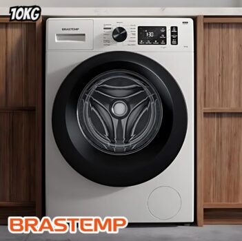 Lavadora de Roupas Brastemp Inverter 10Kg - Cesto Inox 15 Programas de Lavagem Branca BNF10AB