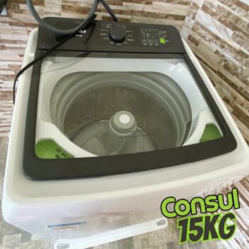 Lavadora de Roupas Consul 15kg Cesto Inox - 12 Programas de Lavagem CWN15AB