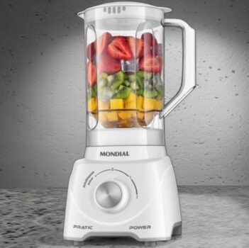 Liquidificador Mondial L97W 2 Velocidades + Pulsar 550W - Branco