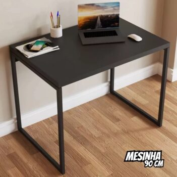 Mesa Cabe Em Qualquer Lugar Preta 90 Cm Apartamento Cor Preto