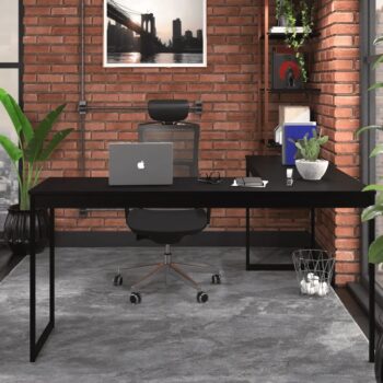 Mesa De Canto Em L Cor Preto Para Escritório Ou Home Office - Design Contemporâneo Com Amplo Espaço De Trabalho