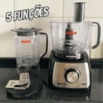 Multiprocessador Turbo Chef 5 em 1, Mondial, Preto, 1000W, 220V – MPN-01-B