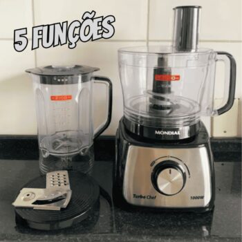Multiprocessador Turbo Chef 5 em 1, Mondial, Preto, 1000W, 220V - MPN-01-B