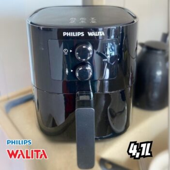 Philips Walita Fritadeira Airfryer Série 3000 - Com 4.1L de capacidade, Fácil de usar e limpar - Preta, 1400W, 220V (RI9201/90)