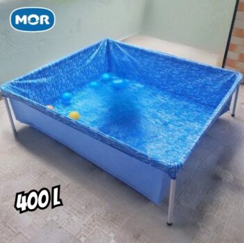 Piscina Infantil Quadrada Estrutural Pvc 400 Litros - Mor