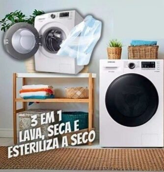 Samsung Lava e Seca Ecobubble 11kg Branca Wd11a - 127v