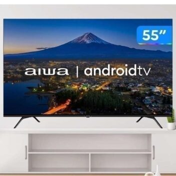 Smart TV Aiwa 55" AWS-TV-55-BL-01-A 4K UHD LED Dolby Vision Dolby Atmos HDR10 Android TV