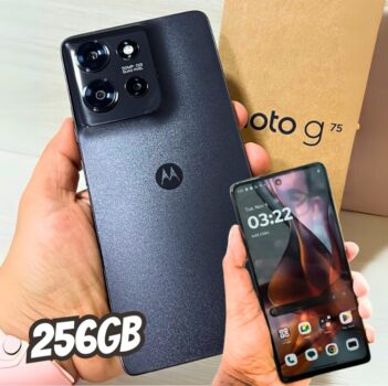 Smartphone Motorola Moto g75 5G - 256GB 16GB (8GB RAM+8GB Ram Boost) e 50MP Sony Lytia 600 Camera Moto AI Ultrarresistencia militar