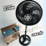 Ventisol Ventilador de Coluna Oscilante, Turbo 6 Pás Premium, Preto, 40cm, 127V