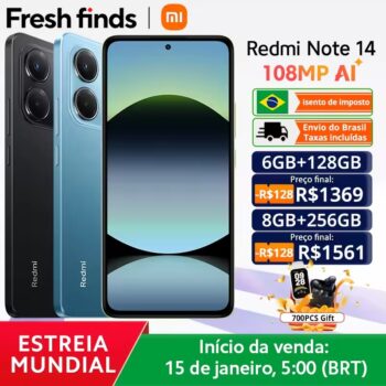 Xiaomi Redmi Note 14 4G - Estoque no Brasil
