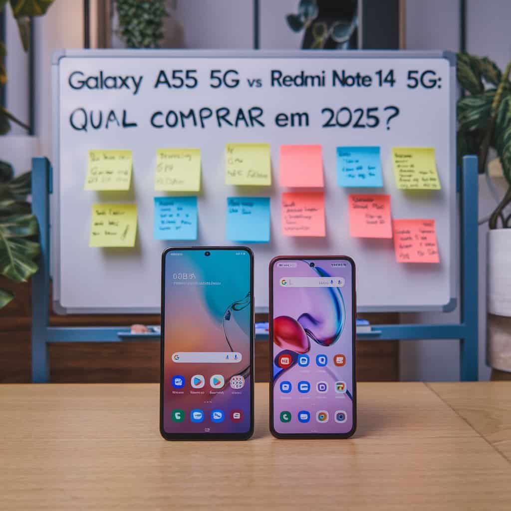 Galaxy A55 5G vs Redmi Note 14 5G: Qual Comprar em 2025?