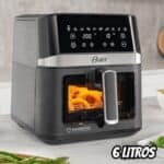 Air Fryer Oster DiamondTech Preto e Prata com Timer 6L