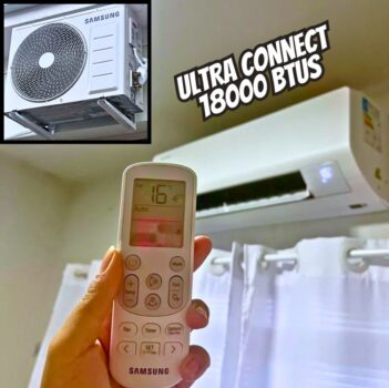 Ar-condicionado Split Samsung Digital Inverter Ultra Connect AI 18.000 BTUs Frio AR18DYFZAWKNAZ 220V