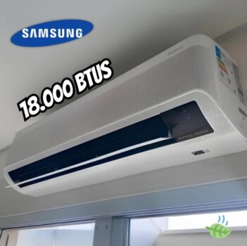 Ar-condicionado Split Samsung Inverter WindFree Connect AI 18.000 BTUs Frio Sem Vento AR18DYFAAWKNAZ 220V