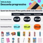 Desconto progressivo volta às aulas com até 20% OFF na Amazon!